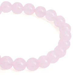 Bracelet élastique en perles de pierre naturelle Quartz rose