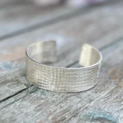 Bracelet manchette argent massif macuxi