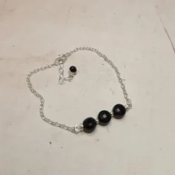 Bracelet onyx argent 925 maya