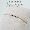 Bracelet or gold filled et lapis lazuli