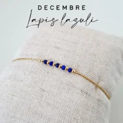 Bracelet or gold filled et lapis lazuli