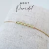 Bracelet or gold filled et péridot