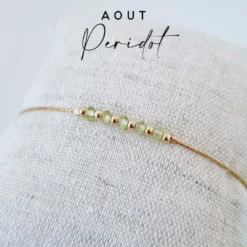 Bracelet or gold filled et péridot