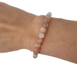 Bracelet pierre de lune aa 6mm