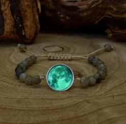 Bracelet pleine lune en labradorite