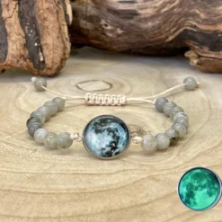 Bracelet pleine lune en labradorite