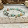 Bracelet équilibre hibou en amazonite