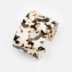 Bracelet stellar en acétate de cellulose Latte