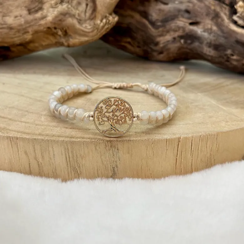 Bracelet vitalité tressé pierre de lune