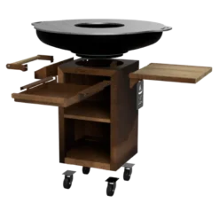 Brasero ø80cm sur meuble noir