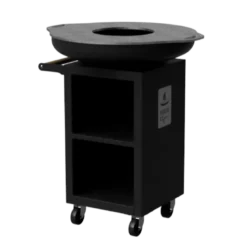 Brasero ø80cm sur meuble noir