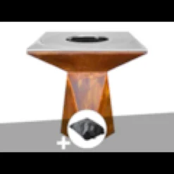 Brasero g1 corten plaque de cuisson acier inoxydable alimentaire + housse de pro