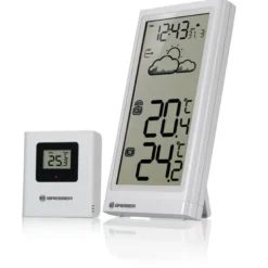 Bresser rc weather station meteo temp white 7004200gye000