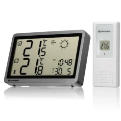 Bresser station météo sans fil meteotemp hz anthracite