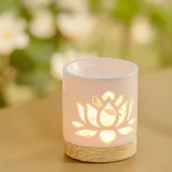 Brûle-parfum nénuphar + he arbre à thé + synergie méditation