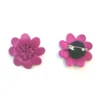Broche cuir fleur