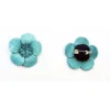 Broche cuir fleur
