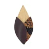 Broche en bois tulipe caramel