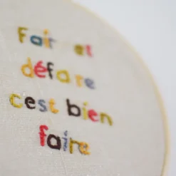 Broderie sur tambour- kit diy