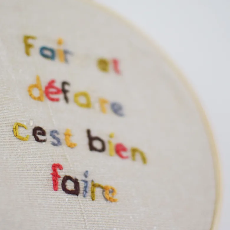 Broderie sur tambour- kit diy