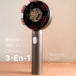 Brosse de massage cuir chevelu LED 3 en 1 rechargeable Renpho