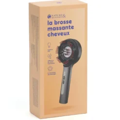 Brosse massante électrique LED rechargeable avec réservoir pour soin capillaire