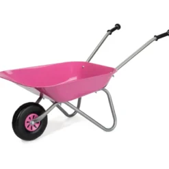 Brouette en métal rose