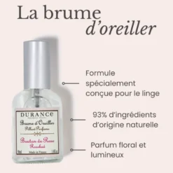 Brume d'oreiller bouton de rose
