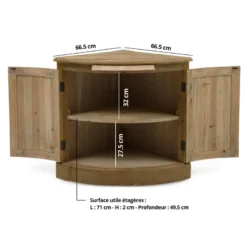 Buffet d'angle en bois recyclé garance