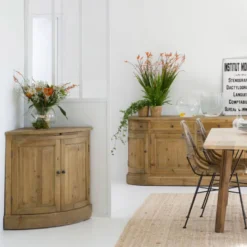 Buffet d'angle en bois recyclé garance