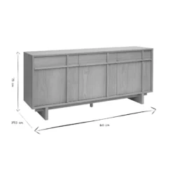Buffet en bois clair chêne l160 cm zao