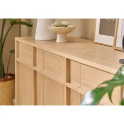 Buffet en bois clair chêne l160 cm zao