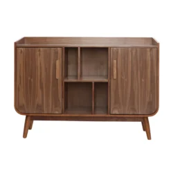 Buffet en bois foncé noyer 2 portes l122 cm hallen