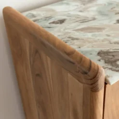 Buffet en marbre et bois d'acacia calix