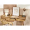 Bureau avec rangements 3 tiroirs bois clair l132 cm hallen
