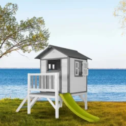 Cabane blanche sur pilotis lodge xl - s