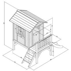 Cabane blanche sur pilotis lodge xl - s