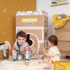 Cabane carton pliable française - moon