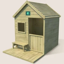 Cabane en bois traité avec terrasse et b