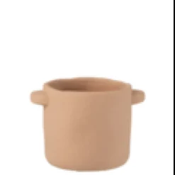 Cache-pot en ciment marron clair d14*h12cm