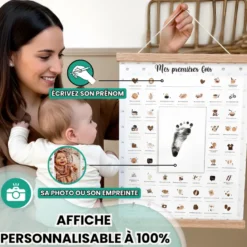 Cadre affiche mes premières fois ourson