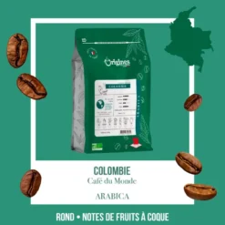 Café bio - colombie sierra nevada - pur arabica - grain 250g