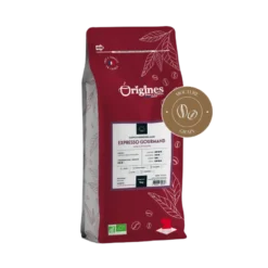 Café bio - expresso gourmand - blend arabica et robusta - grain 1kg
