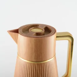 Cafetière bois avec anse dorée 1l