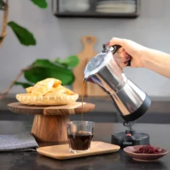 Cafetière italienne électrique acier 6 t