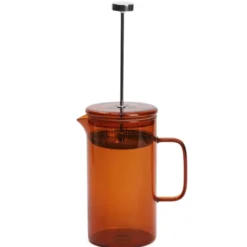 Cafetière à piston en verre borosilicate avec filtre inox