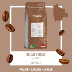Café rare bio - bolivie yungas - grain 1kg