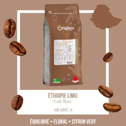 Café rare bio - moka limu - grain 1kg
