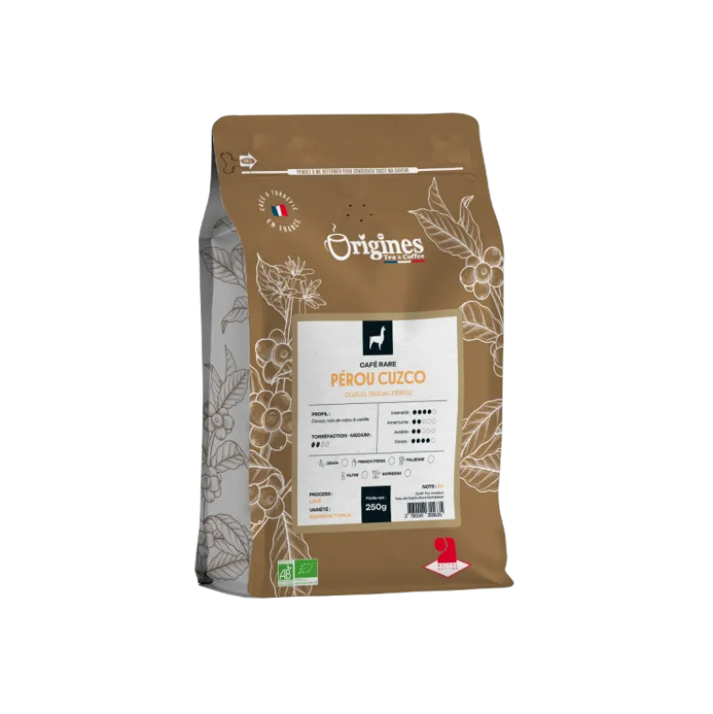 Café rare bio - pérou cuzco - grain 250g
