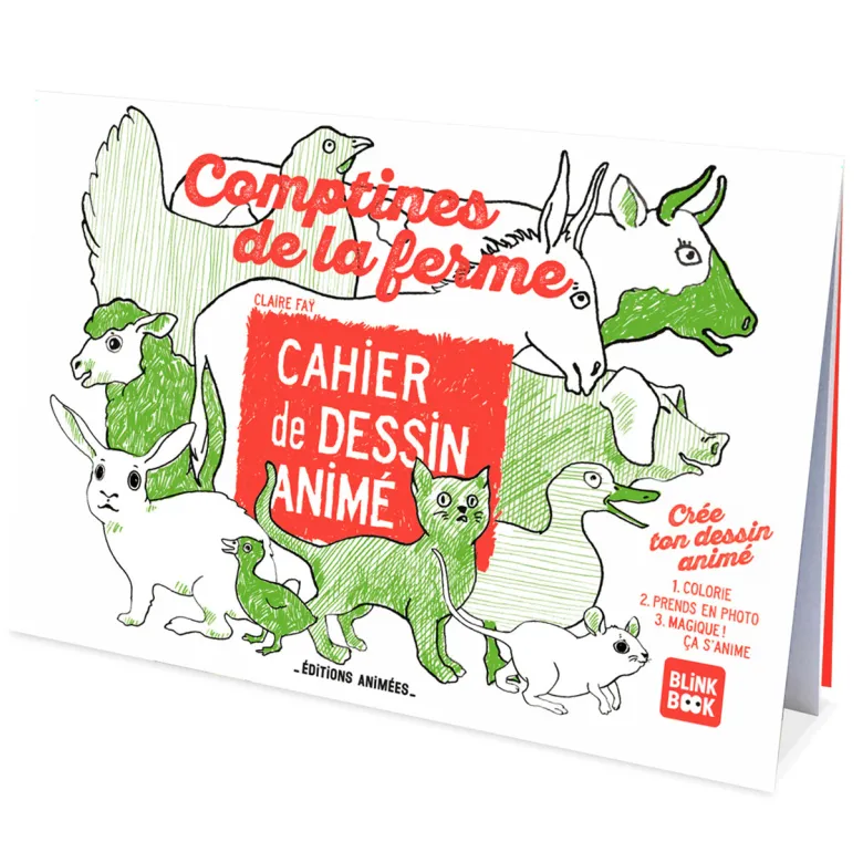 Cahier de dessin animé - comptines de la ferme
